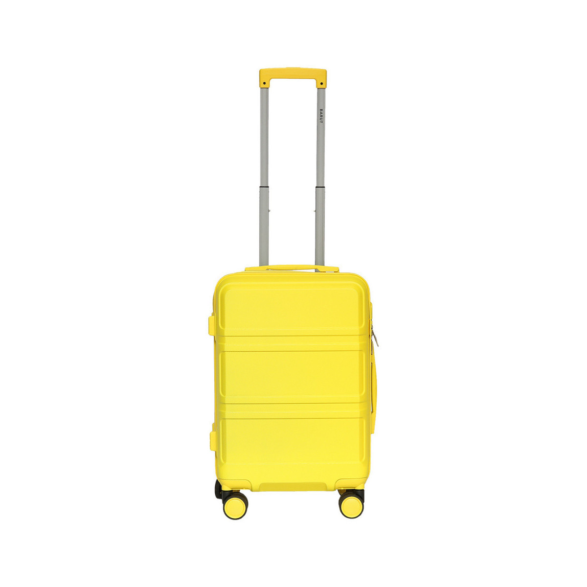 Geanta de voiaj de mână cu o geantă galbenă.