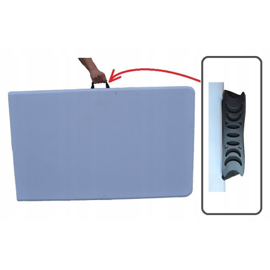 Masă de catering pliabilă de culoare albă 180 x 74 x 73,5 cm