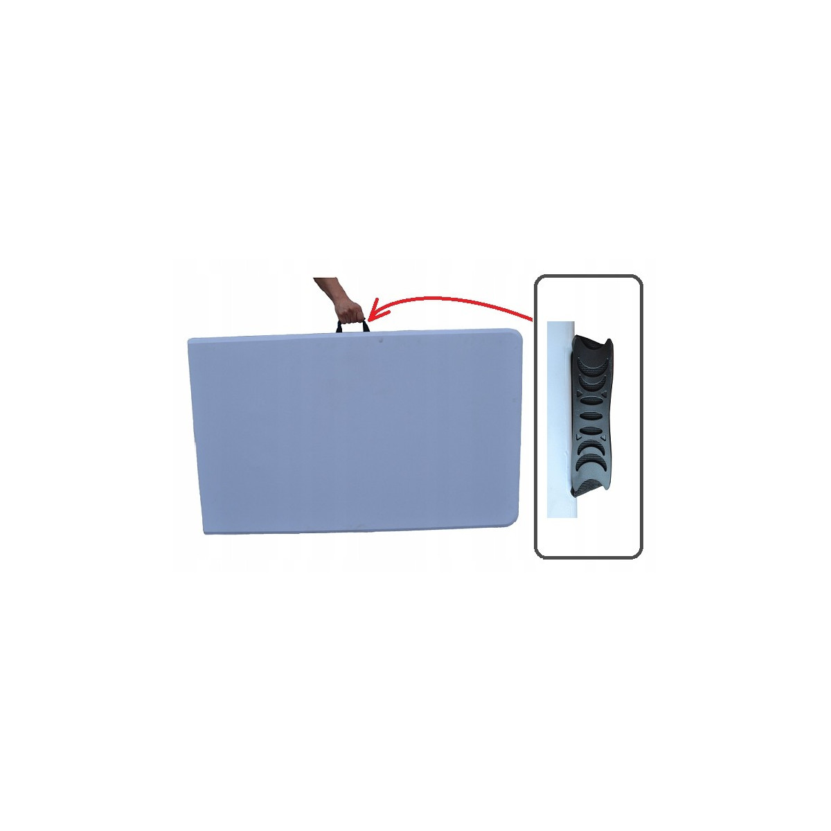 Masă de catering pliabilă de culoare albă 180 x 74 x 73,5 cm