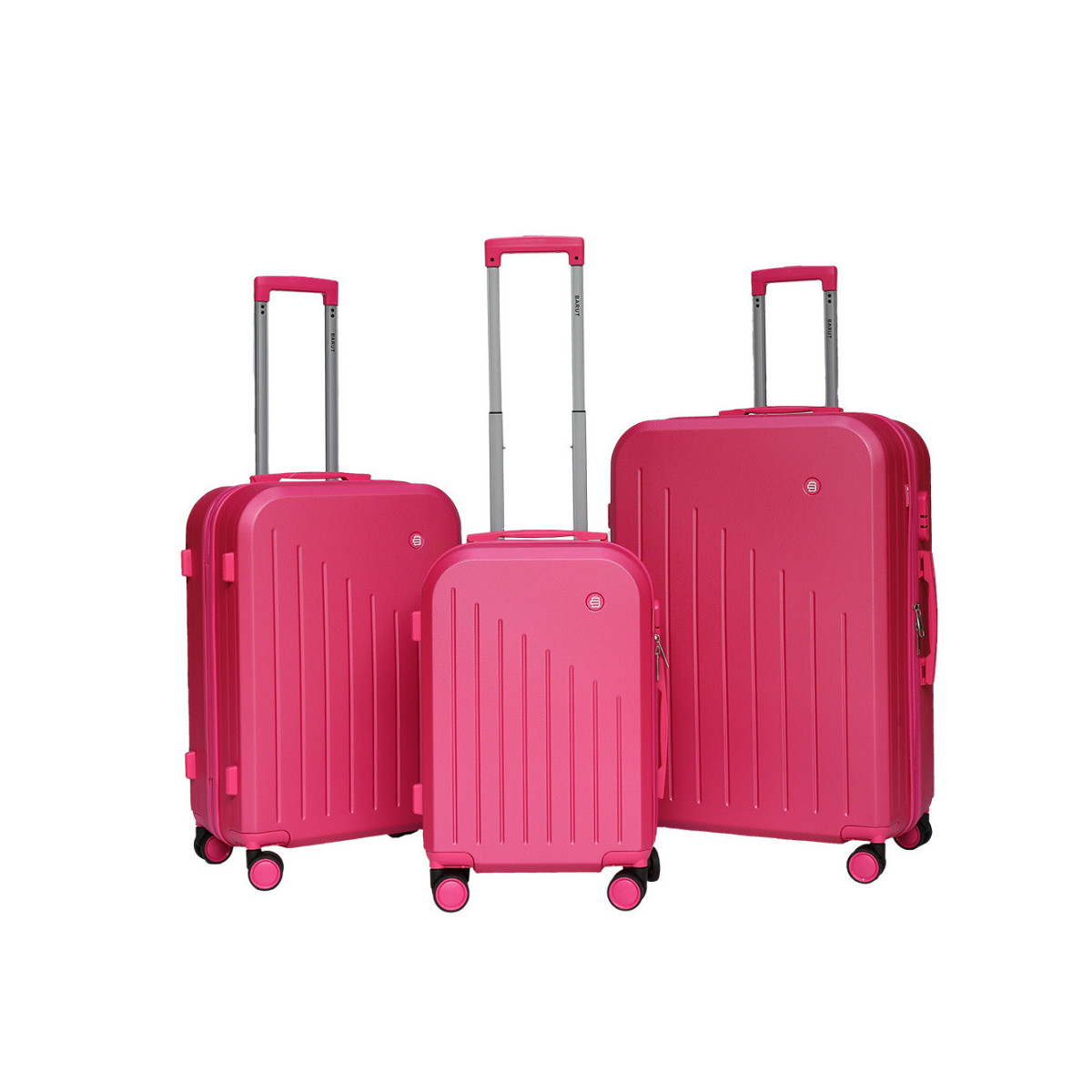Valize de călătorie roz 3în1