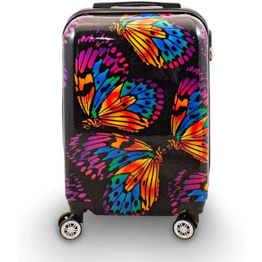 Set de valize negre cu fluturi