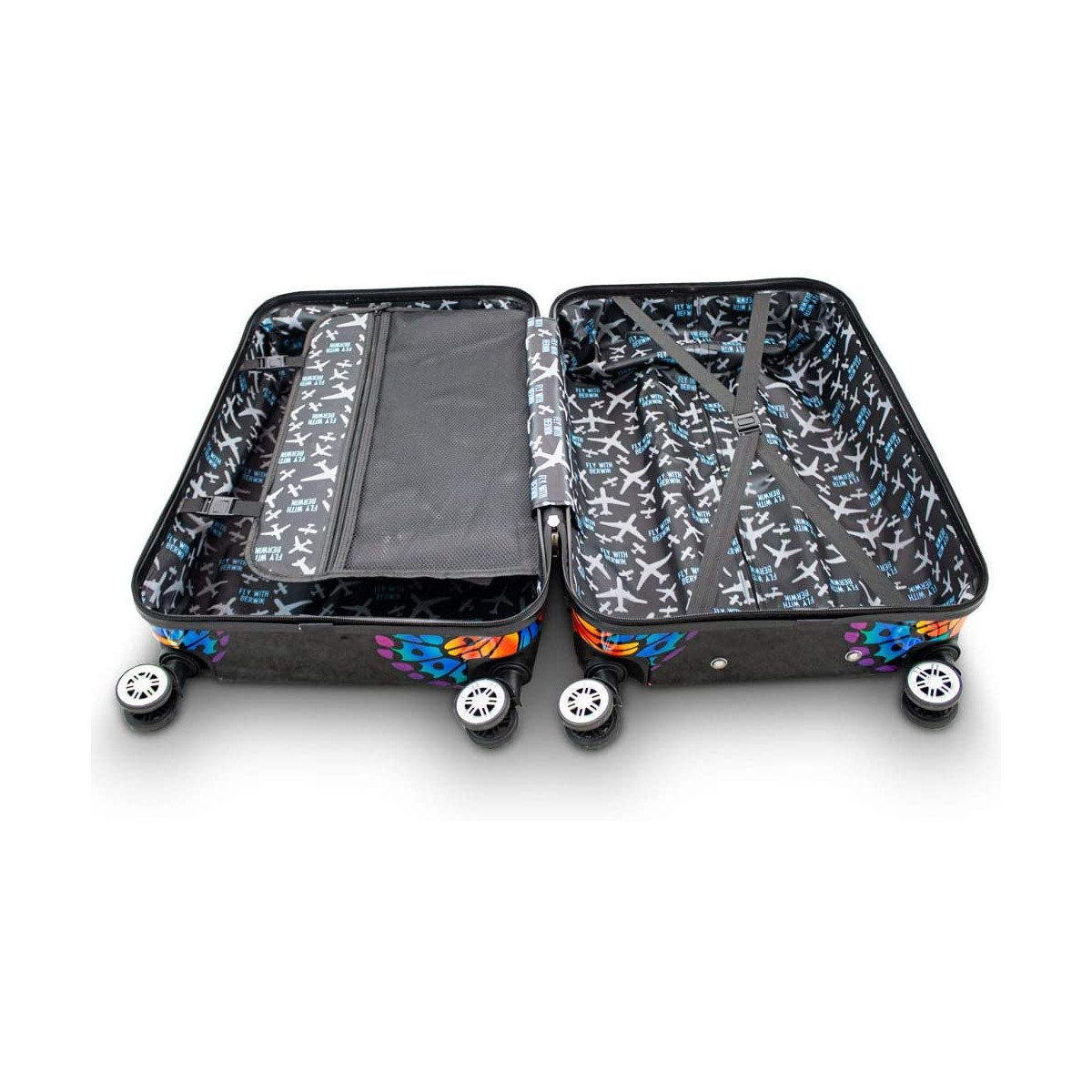 Set de valize negre cu fluturi