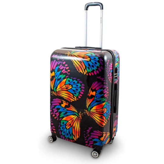 Set de valize negre cu fluturi