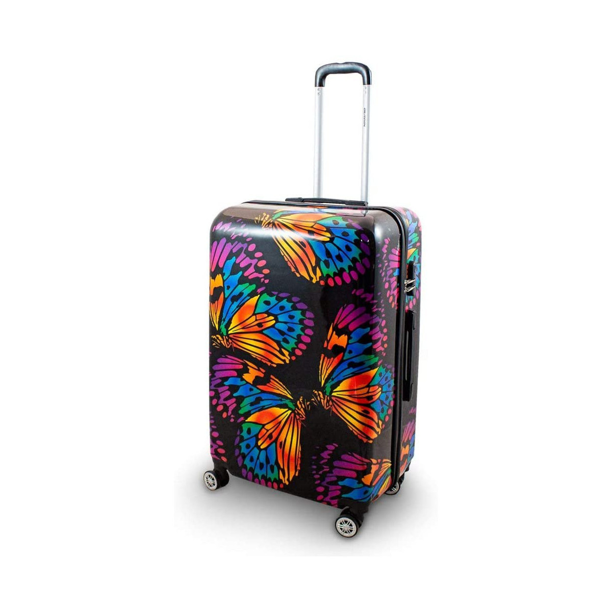 Set de valize negre cu fluturi