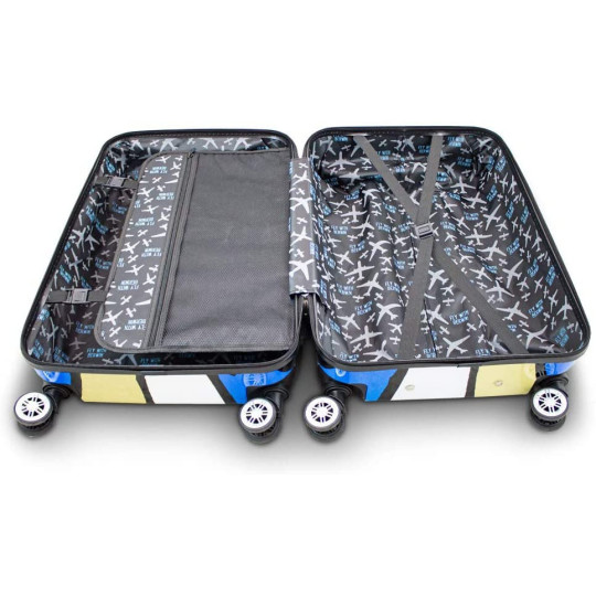 Set de valize cu petice colorate