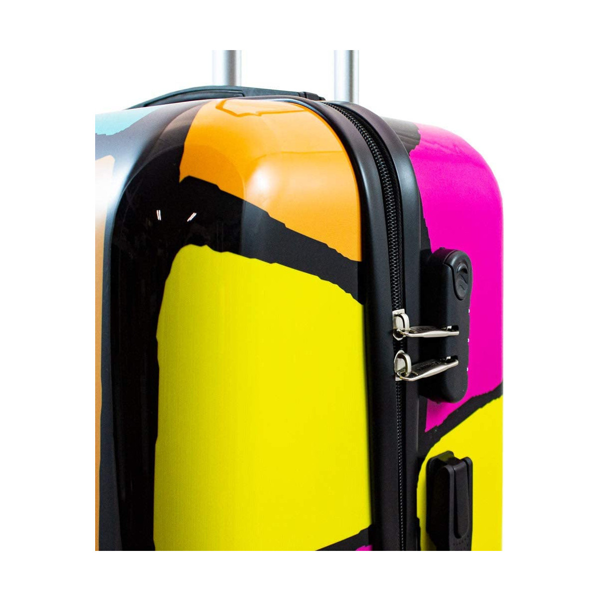 Set de valize cu petice colorate