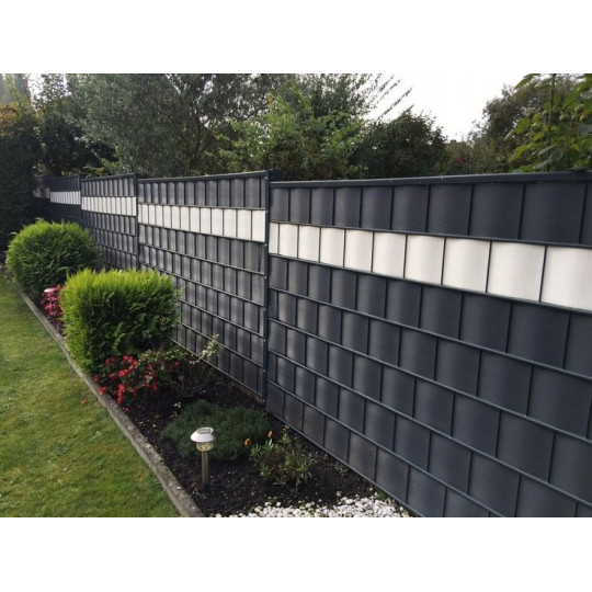 Bandă de protecție pentru gard PVC de culoare verde + 24 de cleme