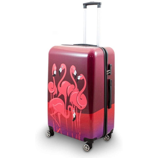 SETUL MODERN DE VALIZE 3D DE CĂLĂTORIE, FLAMINGO