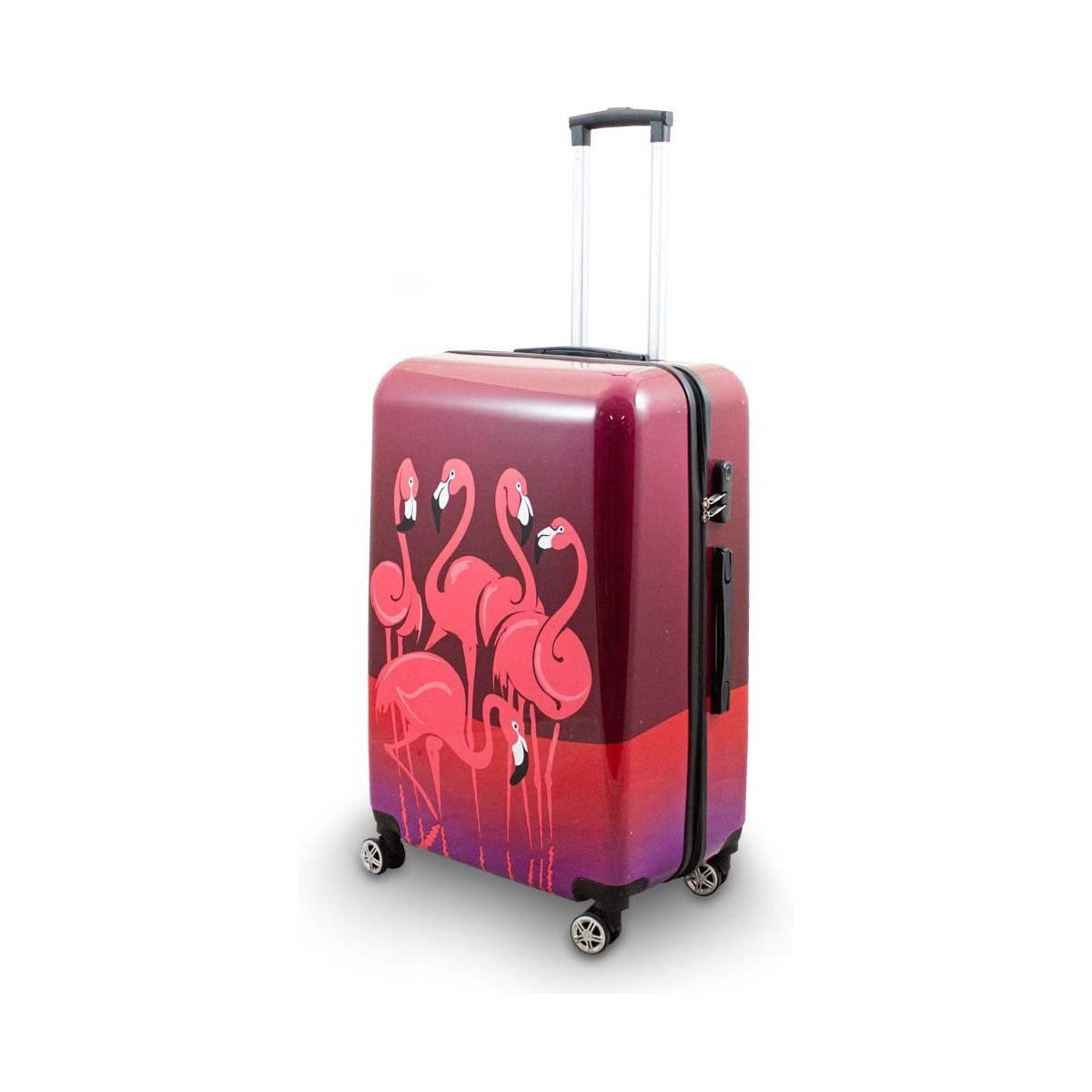 SETUL MODERN DE VALIZE 3D DE CĂLĂTORIE, FLAMINGO