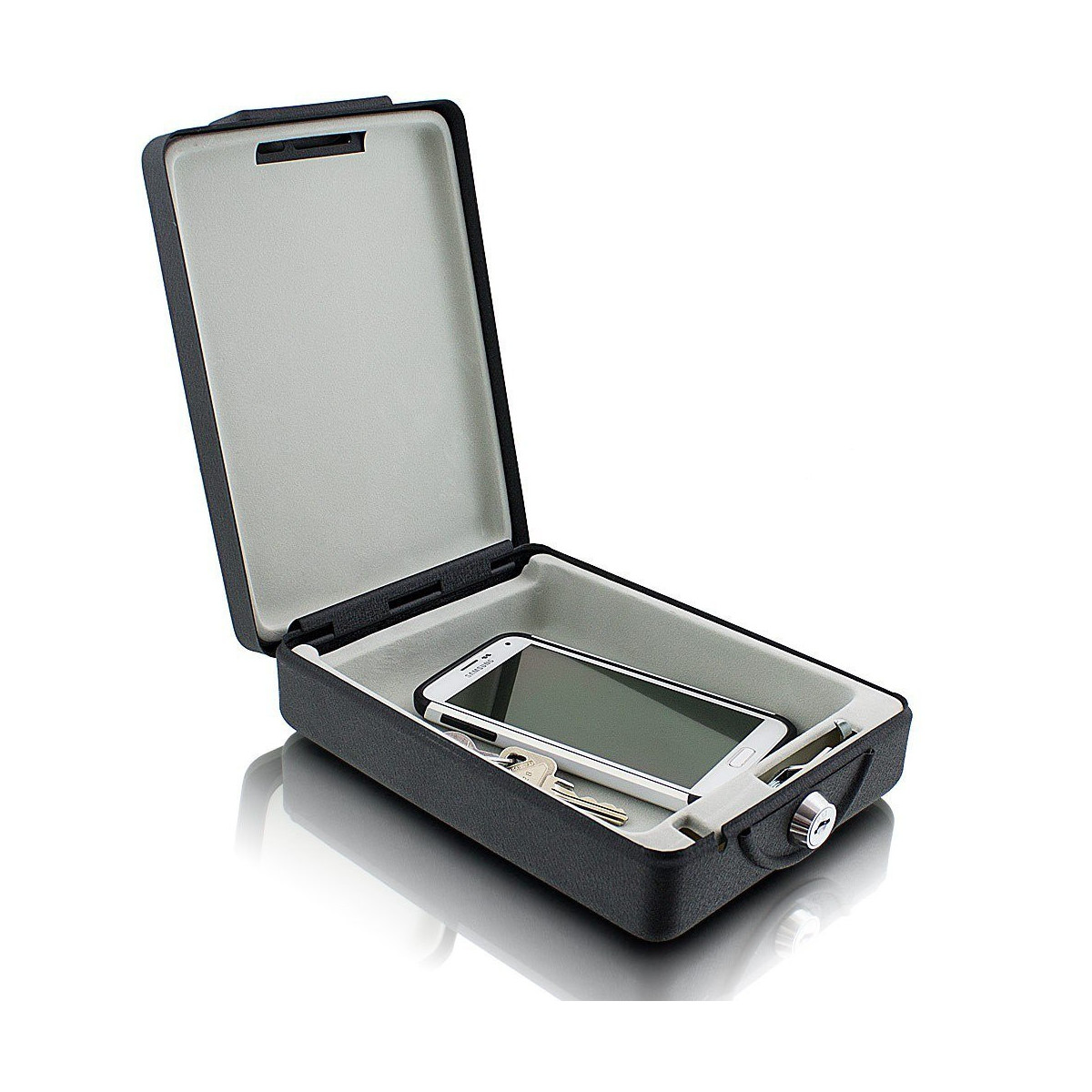 Cutia de depozit pentru telefon sau chei cu lacăt