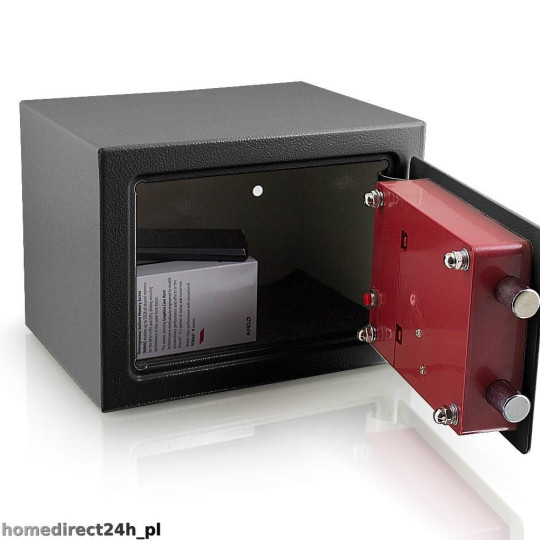 Seif electronic mini pentru birou, de culoare gri