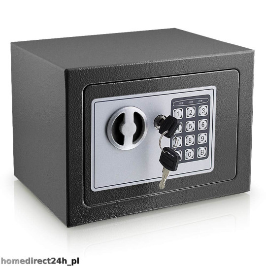 Seif electronic mini pentru birou, de culoare gri