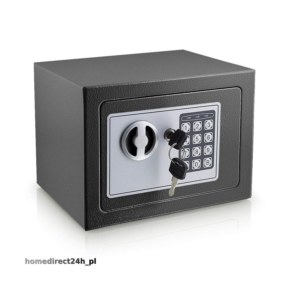 Seif electronic mini pentru birou, de culoare gri