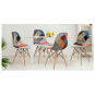 Scaun de calitate pentru dining în stil scandinav, de culoare albă