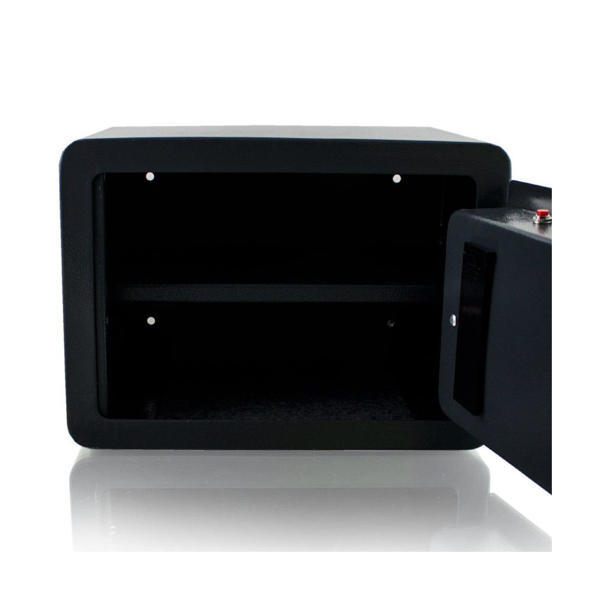 Trezor cu încuietoare electronică cu cod + cheie, de culoare neagră