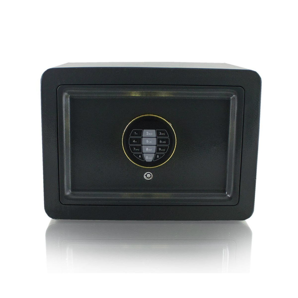 Trezor cu închidere electronică pe bază de cod + cheie, de culoare gri