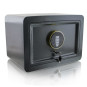 Trezor cu închidere electronică pe bază de cod + cheie, de culoare gri