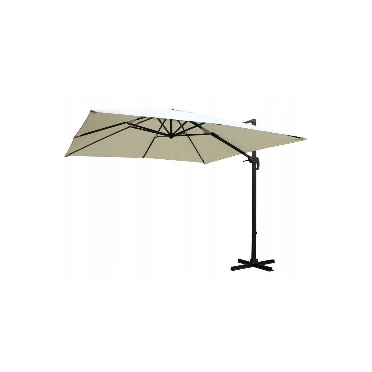 Umbrelă de grădină mare, de culoare bej, 3x3 m