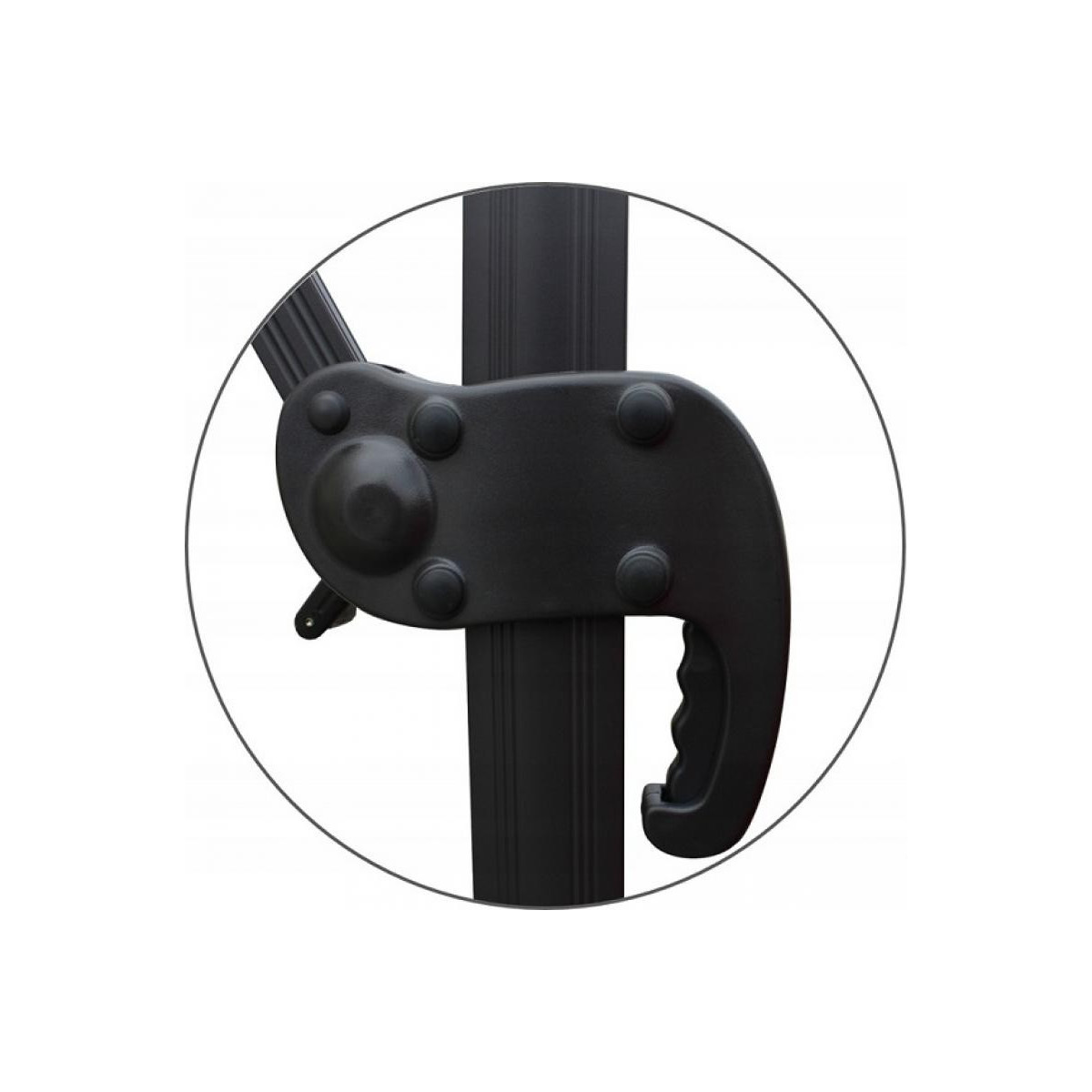 Umbrelă de grădină mare, de culoare bej, 3x3 m