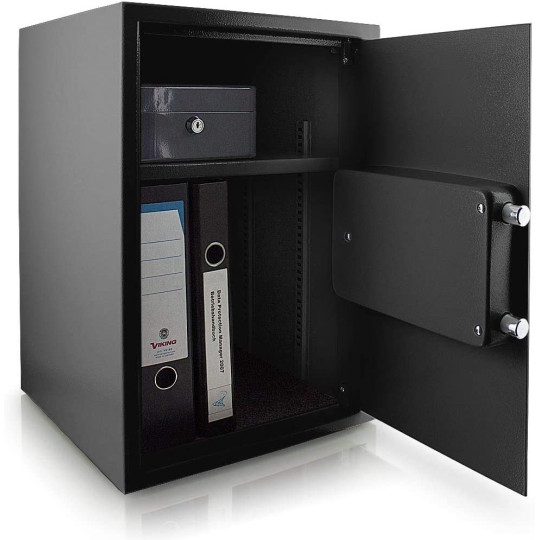 Seif electronic mare, negru