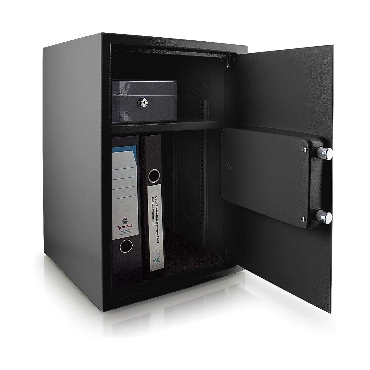 Seif electronic mare, negru