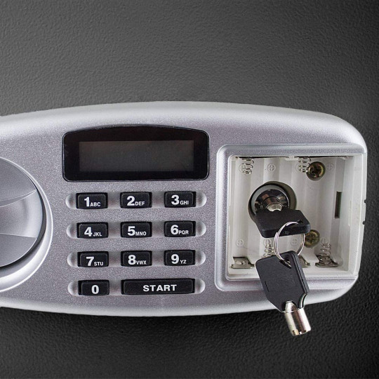 Seif electronic mare, negru