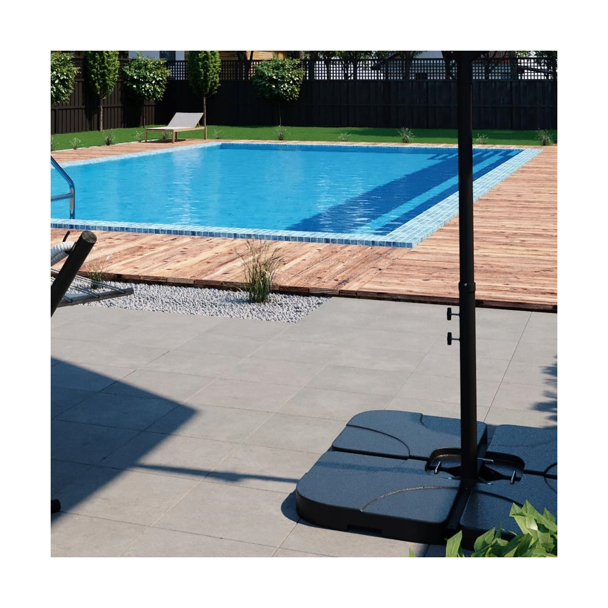 Greutăți pentru umbrelă de soare, 4 bucăți, umplere cu apă, nisip