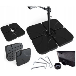 Greutăți pentru umbrelă de soare, 4 bucăți, umplere cu apă, nisip