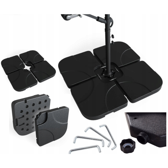 Greutăți pentru umbrelă de soare, 4 bucăți, umplere cu apă, nisip