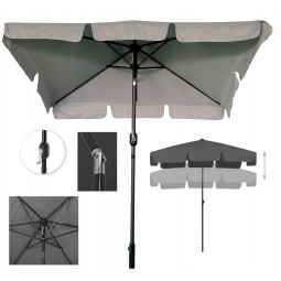 Umbrelă de soare gri deschis pentru terasă 125x200 cm