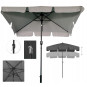 Umbrelă de soare gri deschis pentru terasă 125x200 cm
