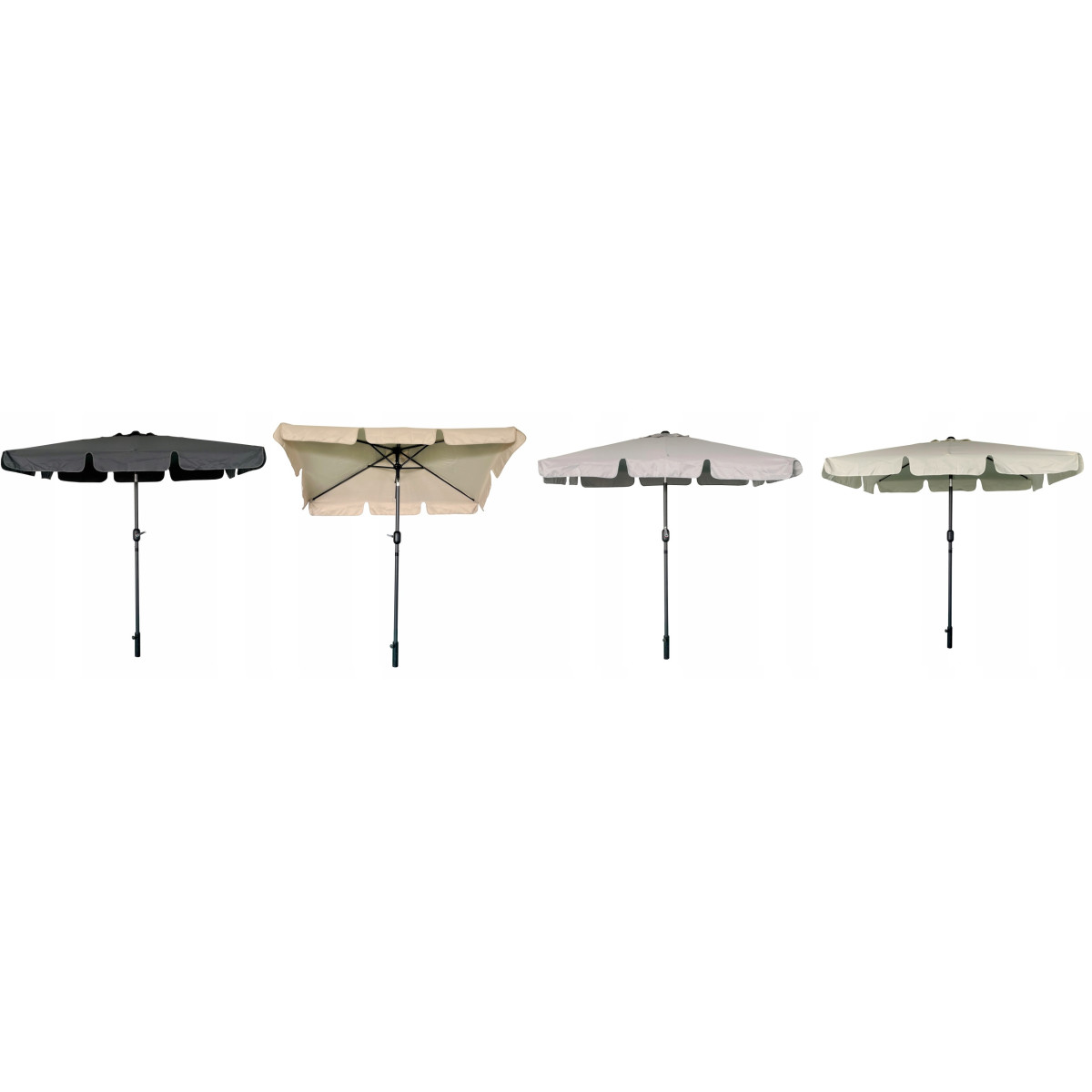 Umbrelă în culoare bej deschis cu volane 125x200 cm