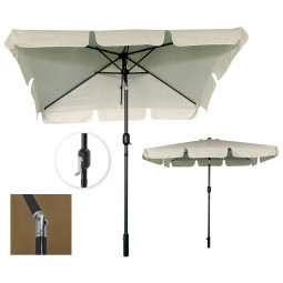 Umbrelă în culoare bej deschis cu volane 125x200 cm