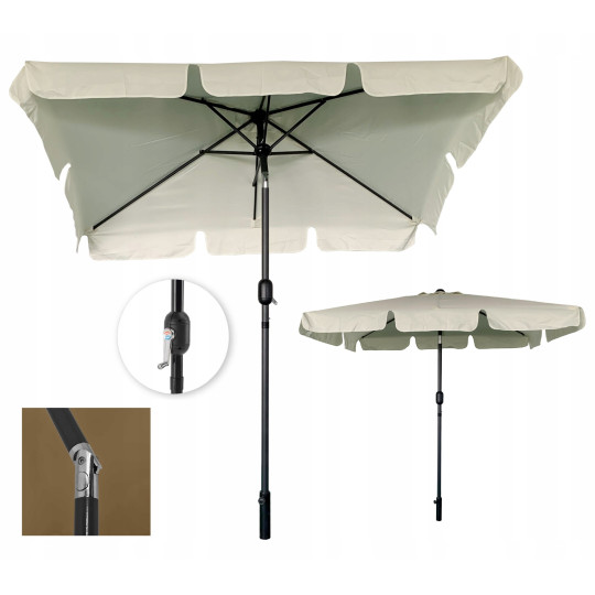 Umbrelă în culoare bej deschis cu volane 125x200 cm