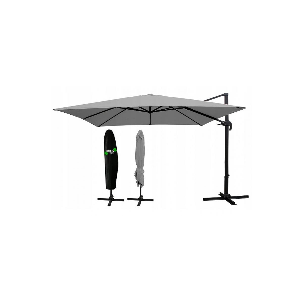 Umbrelă de grădină de calitate 3x3 m în culoarea gri