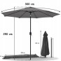 Lumina umbrelă bej de 300 cm