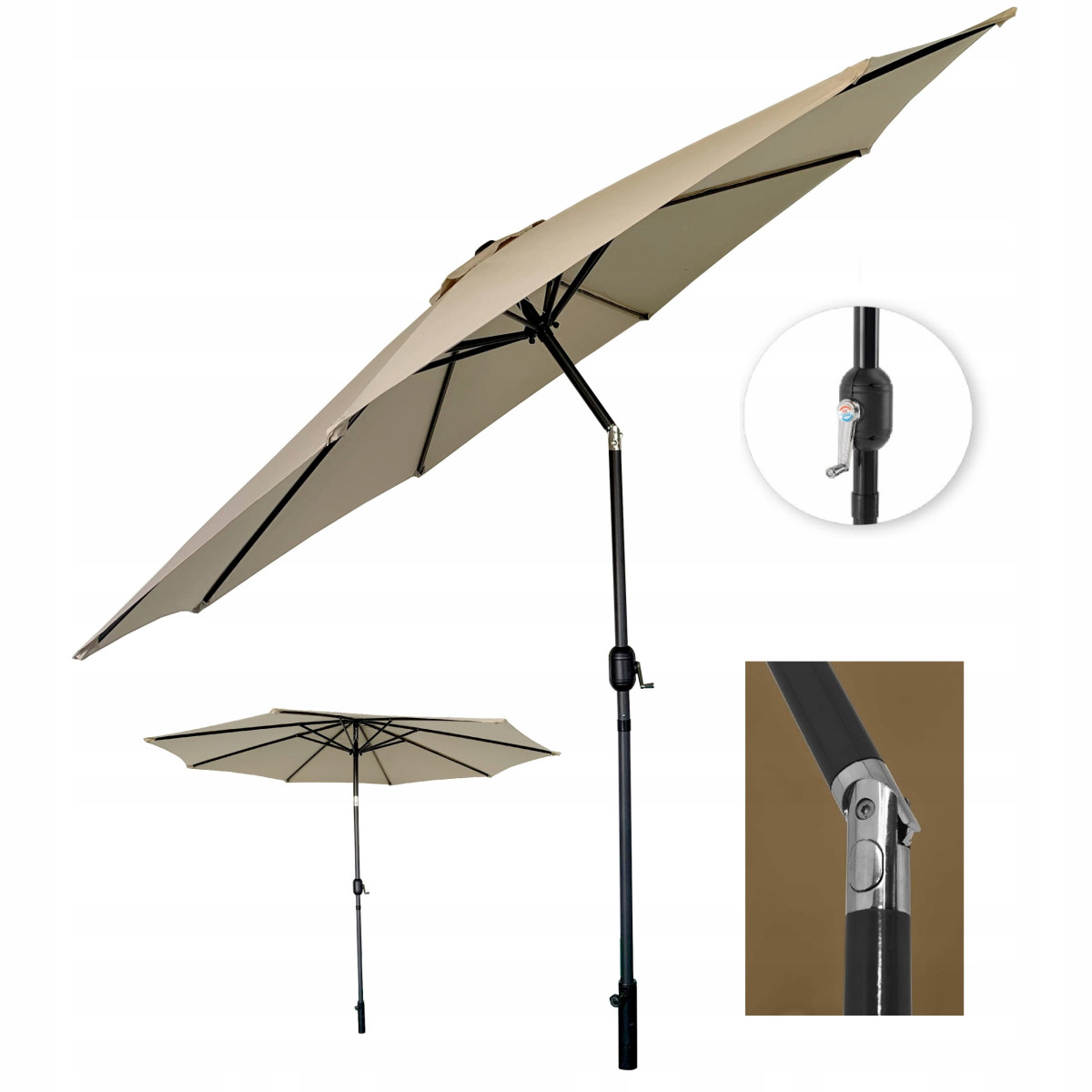 Lumina umbrelă bej de 300 cm