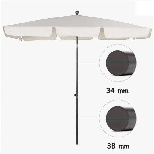 Umbrelă de 300 cm de culoare bej închis