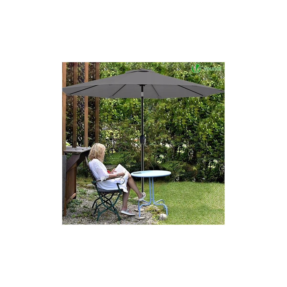 Umbrelă de 300 cm de culoare bej închis