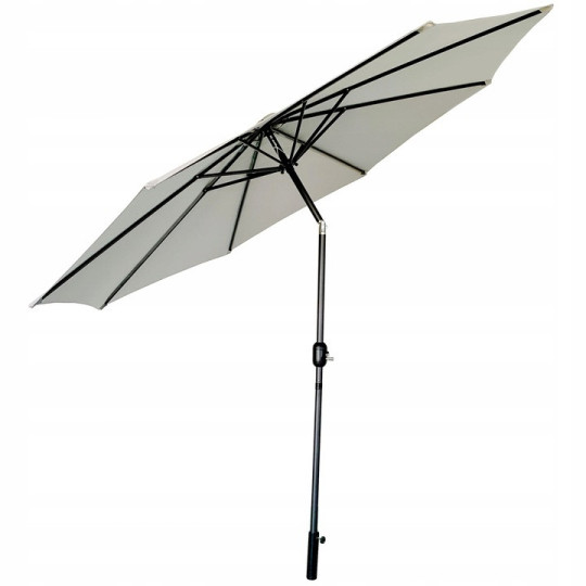 Umbrelă de grădină mare de 300 cm în culoarea gri deschis