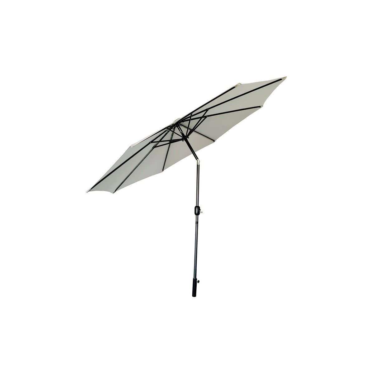 Umbrelă de grădină mare de 300 cm în culoarea gri deschis