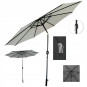 Umbrelă de grădină mare de 300 cm în culoarea gri deschis