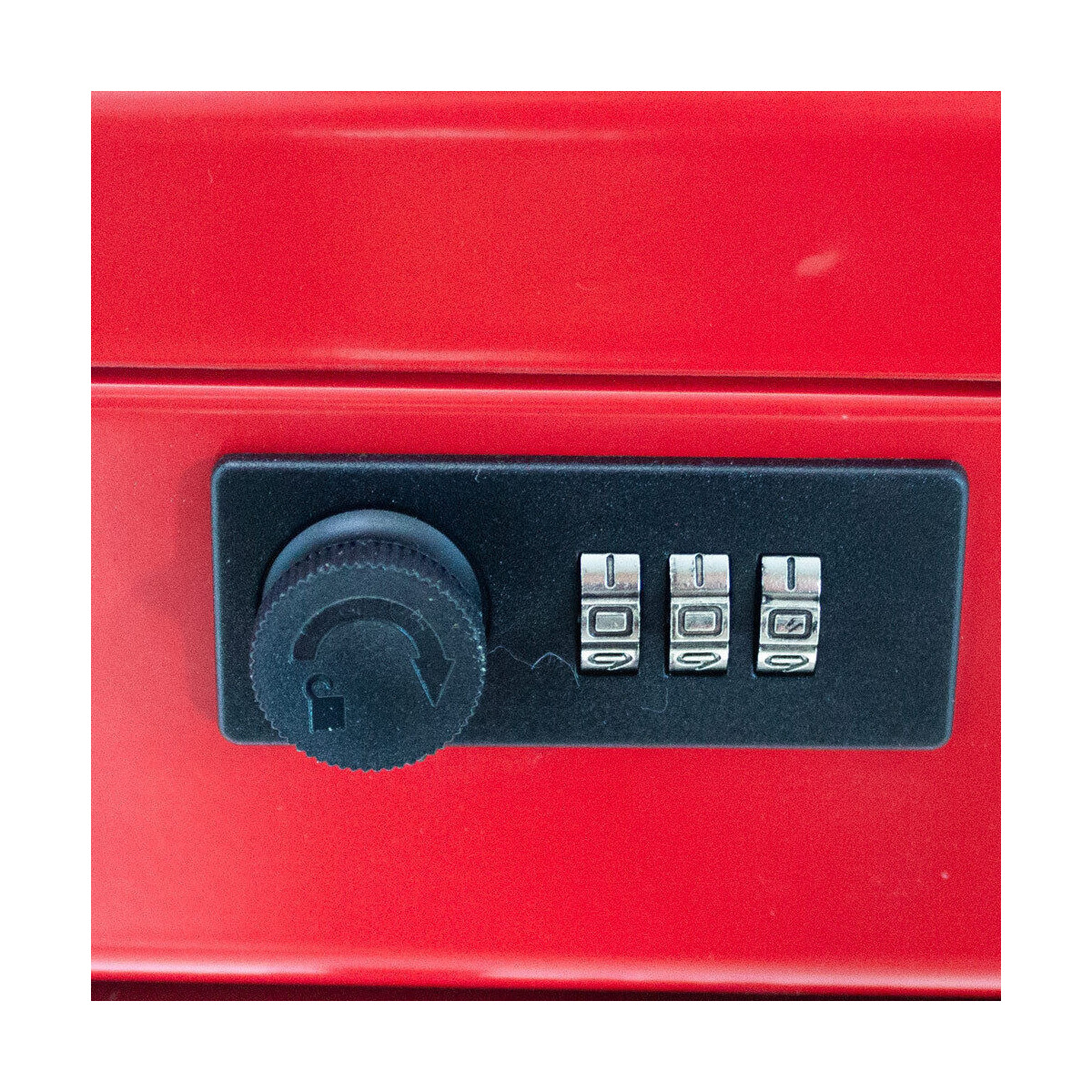 Cutiță de economisire 30 cm cu compartiment pentru monede, roșie