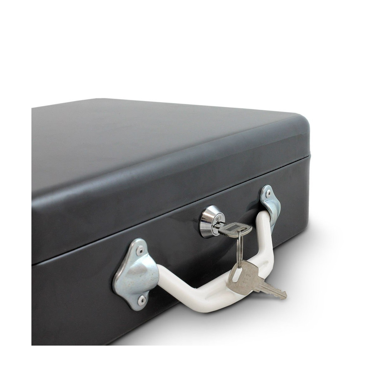 Cutie de transport pentru monede de culoare gri închis, 30cm