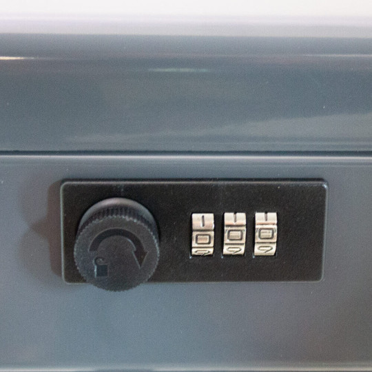 Cufărul metalic negru pentru monede, 30 cm