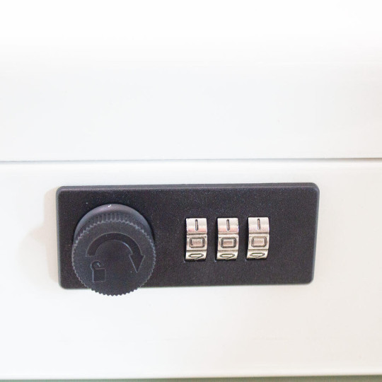 Cutie de metal gri deschis pentru monede, 30 cm