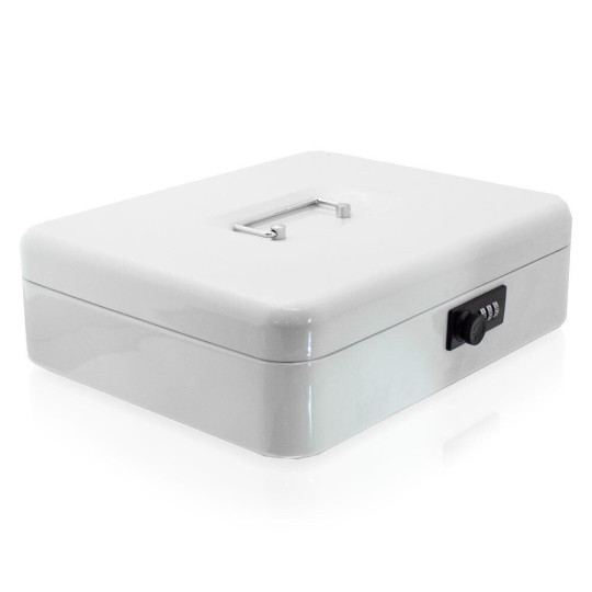 Cutie de metal gri deschis pentru monede, 30 cm