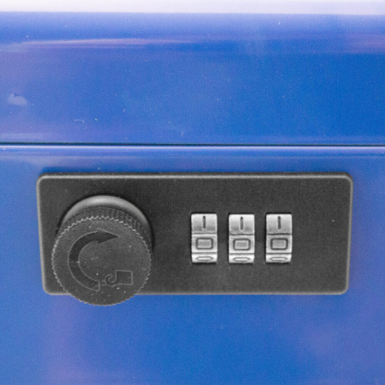 Cutie metalică albastră, 30cm