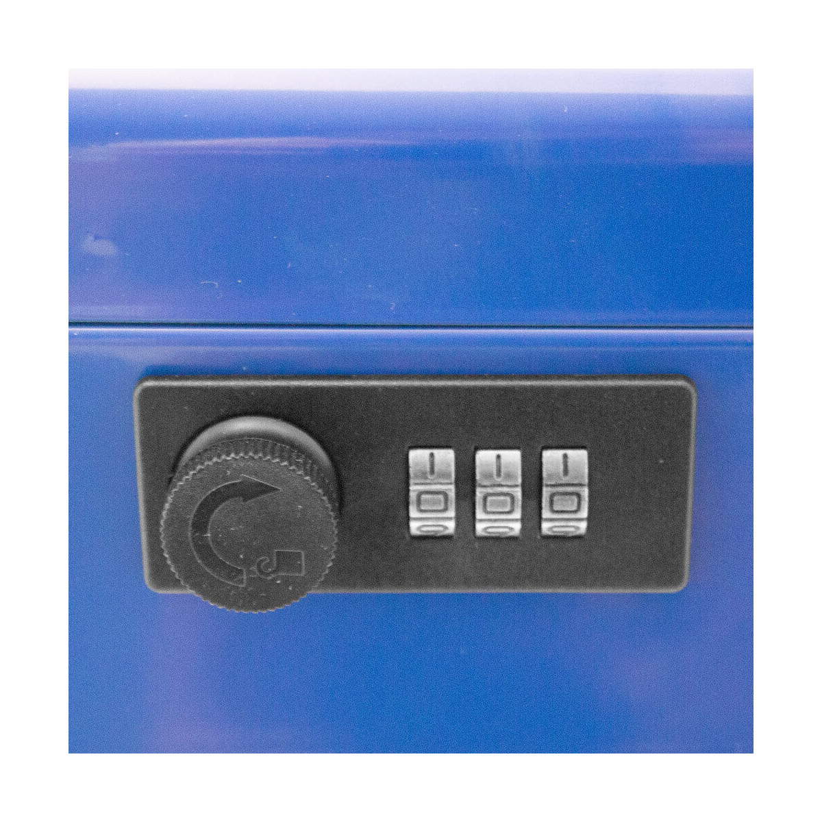 Cutie metalică albastră, 30cm