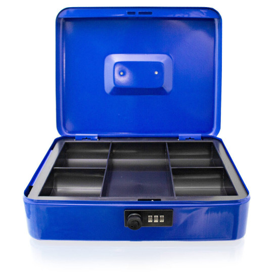 Cutie metalică albastră, 30cm